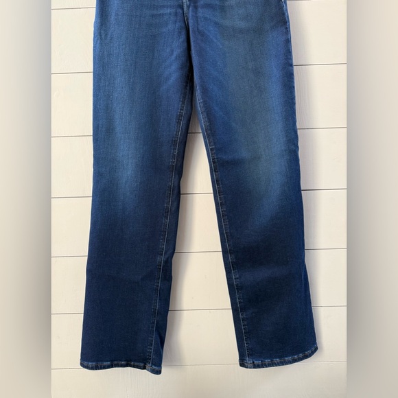 NWT Good American Good True Straight Jeans Super High Rise 10/30 Dark Blue - Picture 3 of 6